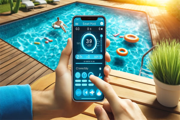 Intelligent control of chlorine float with mobile phone