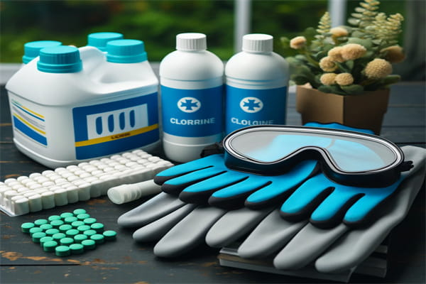 Chlorine Tablets,Gloves and Protective Eyewear