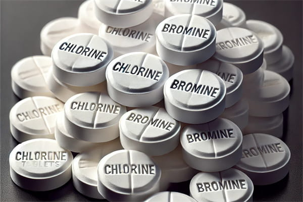 Chlorine and bromine tablets